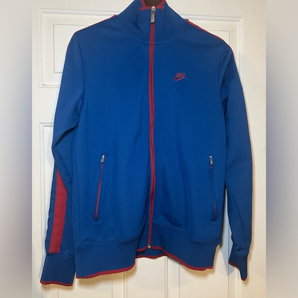 NIKE Sample Men’s Full-ZipTrack Jacket Blue‎ & Red Medium